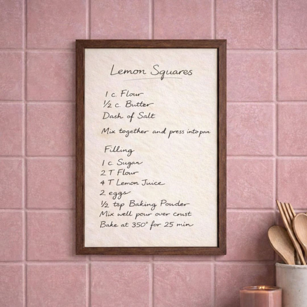 Personalised Handwriting Wall Art in Frame