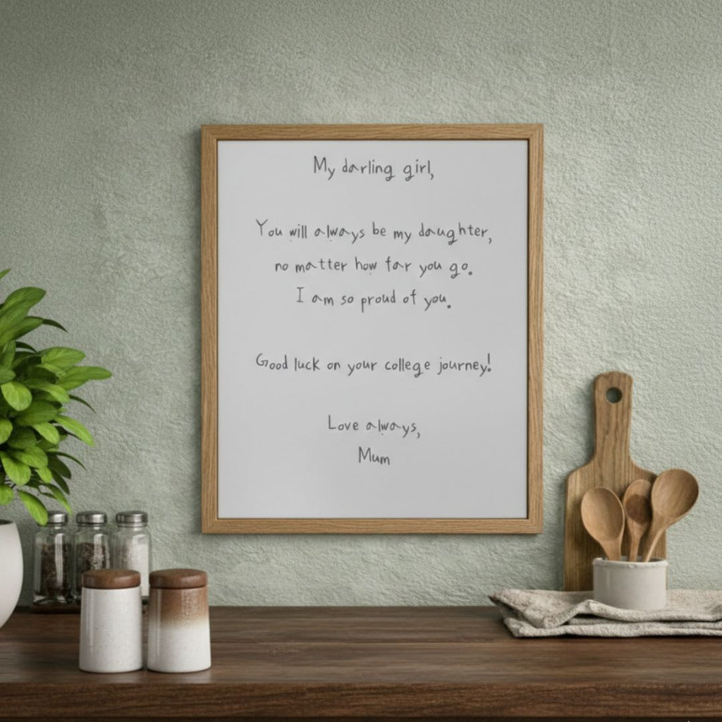 Personalised Handwriting Wall Art in Frame