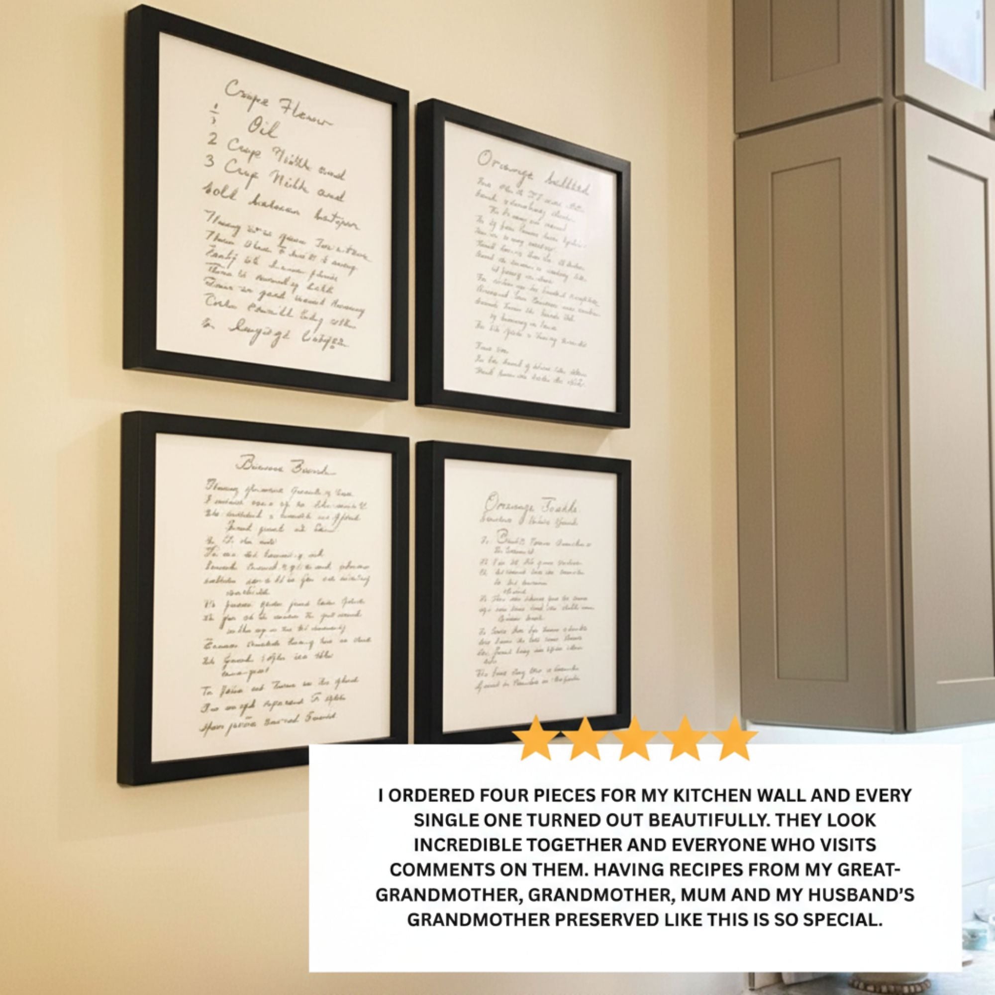 Personalised Handwriting Wall Art in Frame