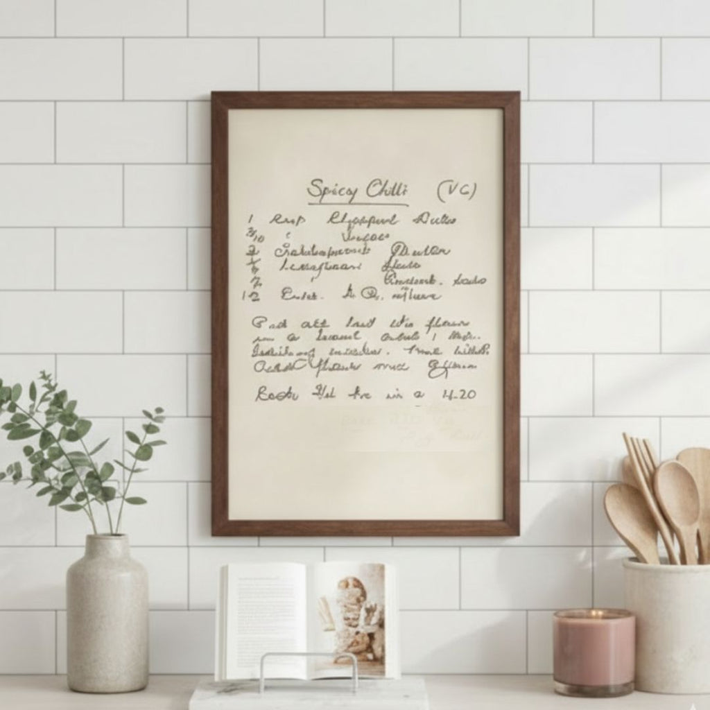 Personalised Handwriting Wall Art in Frame