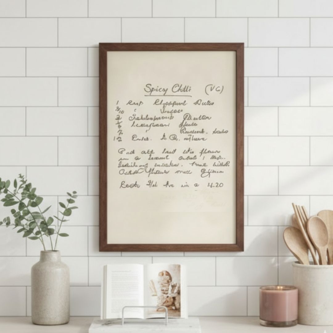 Personalised Handwriting Wall Art in Frame