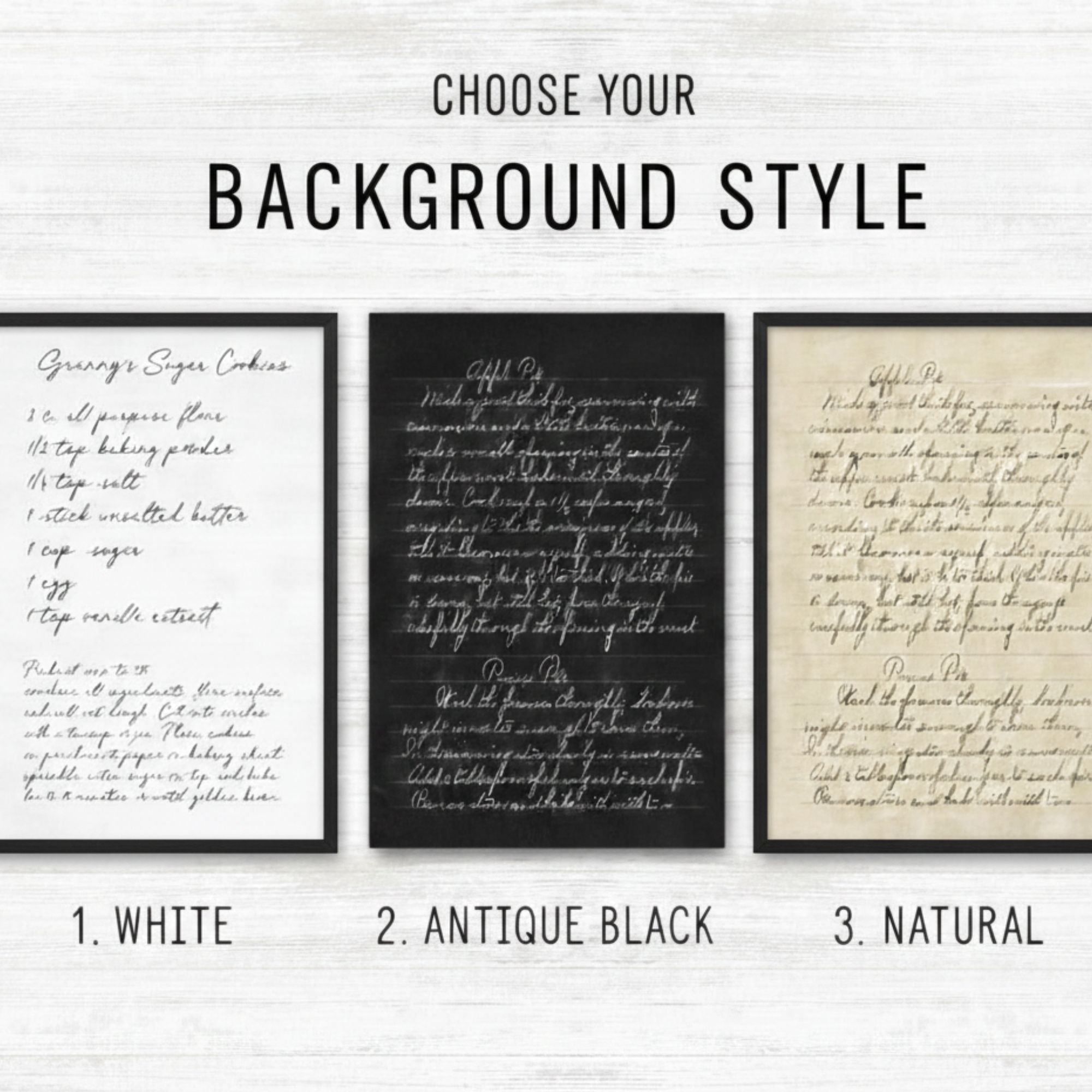 Personalised Handwriting Wall Art in Frame