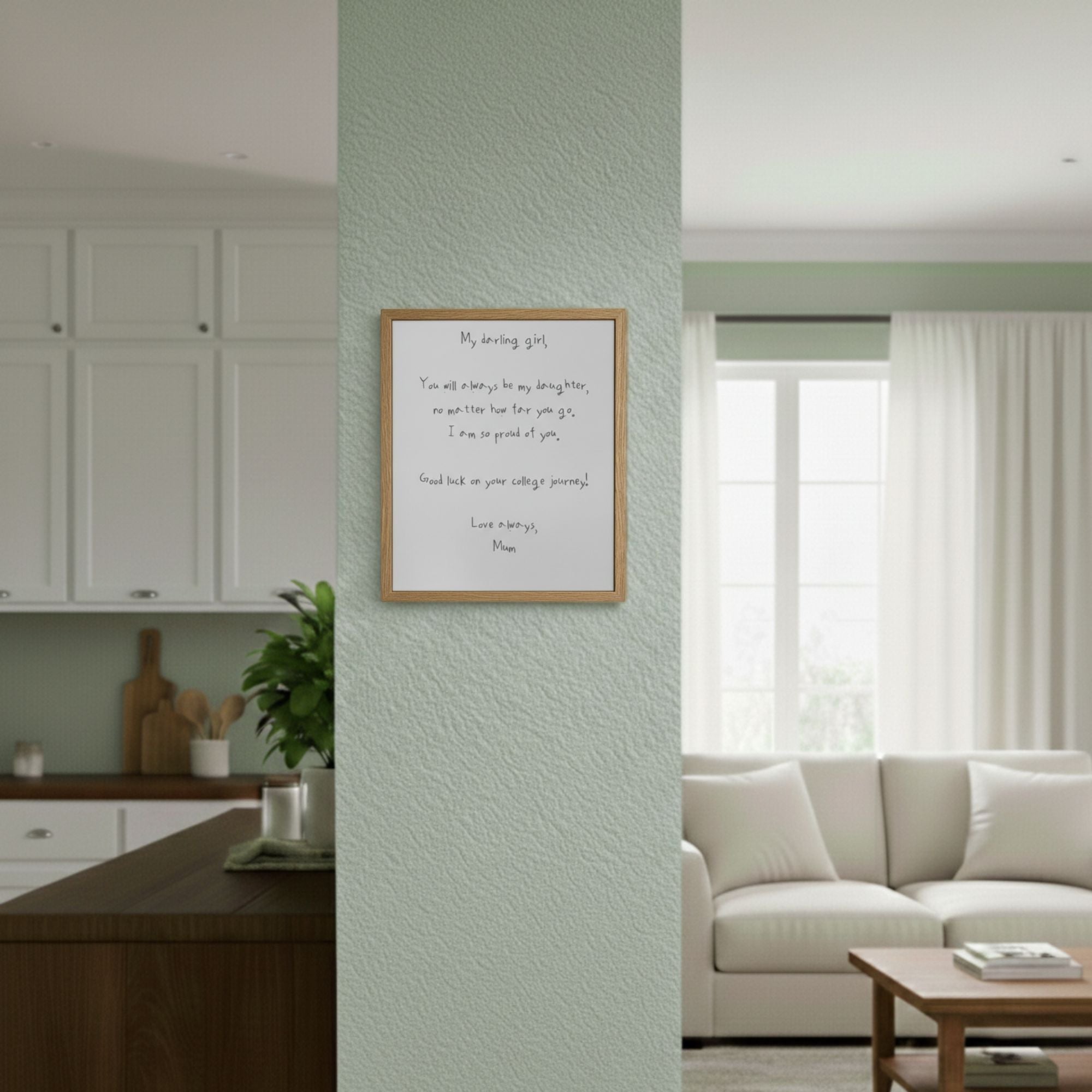 Personalised Handwriting Wall Art in Frame