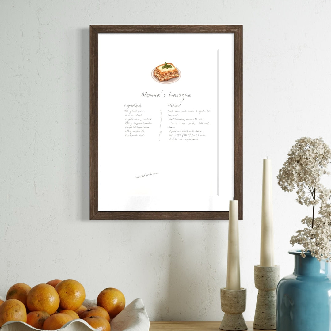 Heirloom Recipe Artwork Print